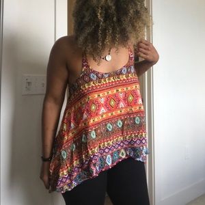 Multicolor Tribal Top.